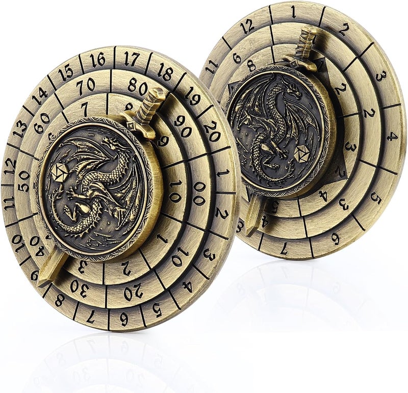 Haxtec مجموعة نرد معدني فريدة من نوعها 7 في 1 مع نرد دوار لدungeons and dragons هدايا RPG للعب الأدوار - Image 1
